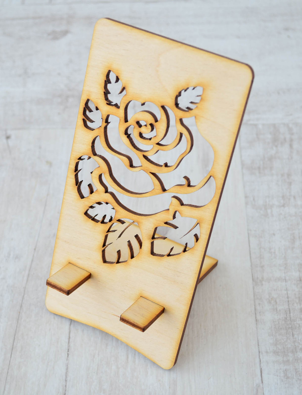 Фигура Из Фанеры 0,4 "Подставка Под Телефон "Rose", Упаковка 22*12 См ...