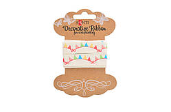 Бавовняна стрічка з малюнком "Святковий настрій", 2м