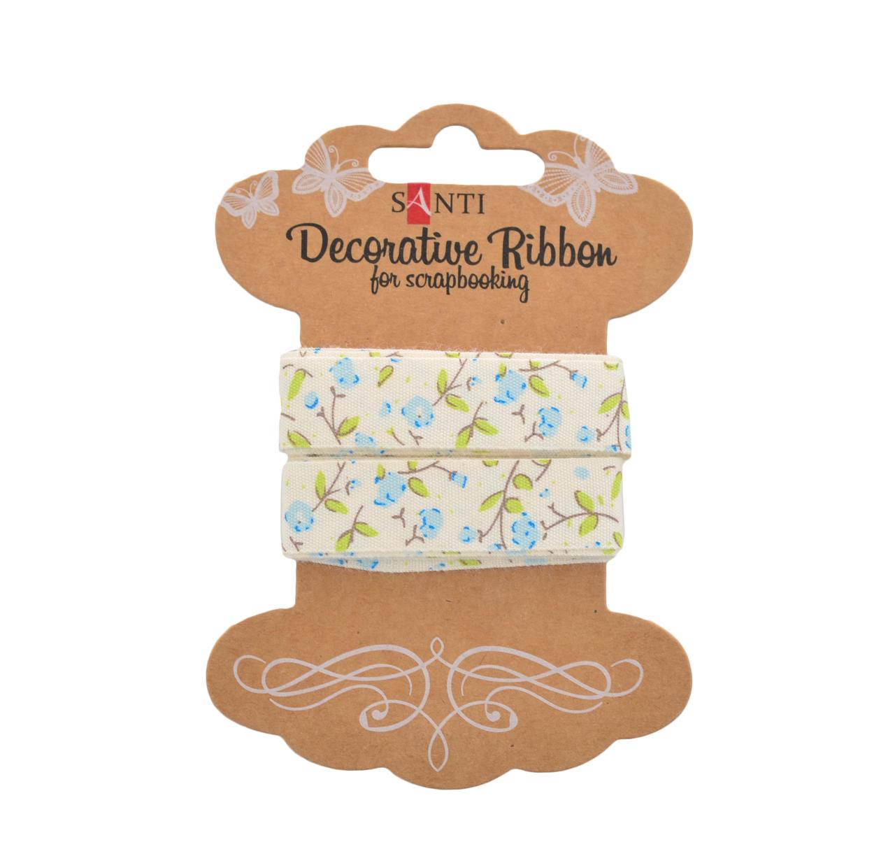 Бавовняна стрічка з малюнком "Квіти Провансу", 2м, фото 1