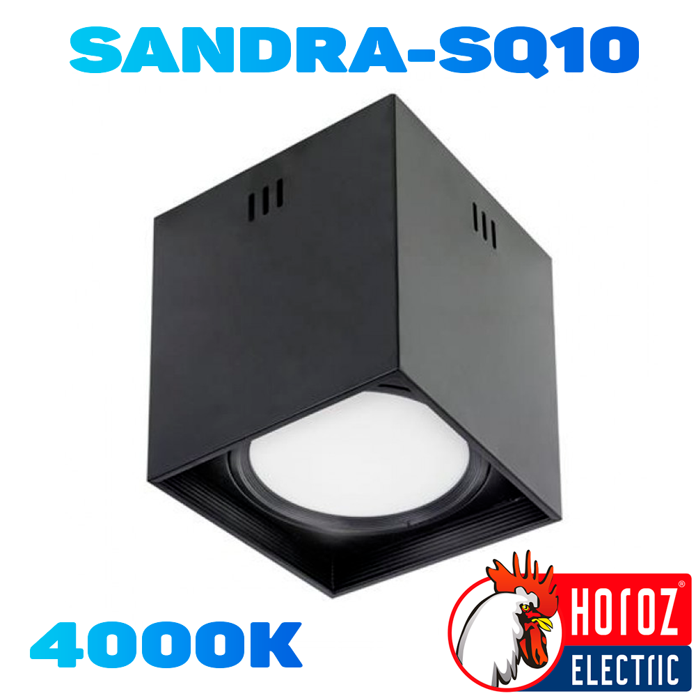 Світлодіодний світильник SANDRA-SQ10 чорний 4200K 700Lm 185-264V 136м h-120м
