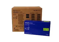 Рукавички нітрилові Mercator Medical NITRYLEX PROTECT BLUE PF 10 УП. (1000 шт.)