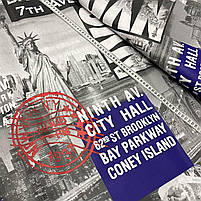 Бязь Gold бавовняна "Журнал NewYorkTimes" 220см, фото 2