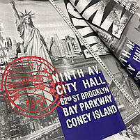 Бязь Gold бавовняна "Журнал NewYorkTimes" 220см, фото 3