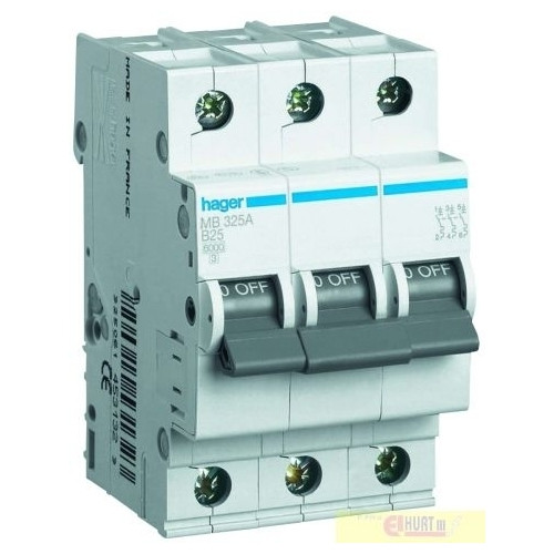 Автоматичний вимикач In = 25 А, 3п, С, 6 kA, 3 м  , фото 1