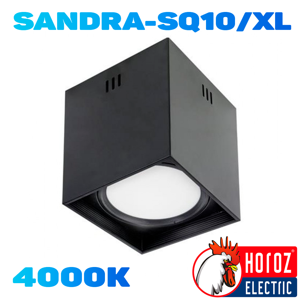 Світлодіодний світильник SANDRA-SQ10/XL чорний 4200K 700Lm 185-264V 136м h-200м