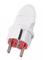 Вилка LUXEL з/к пряма білий 1002