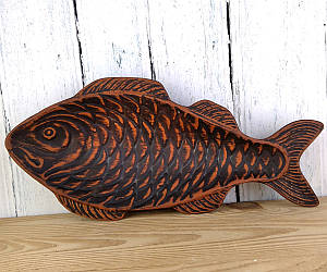 Глиняна форма для запікання риби "Форель" 44.5 х 21 см