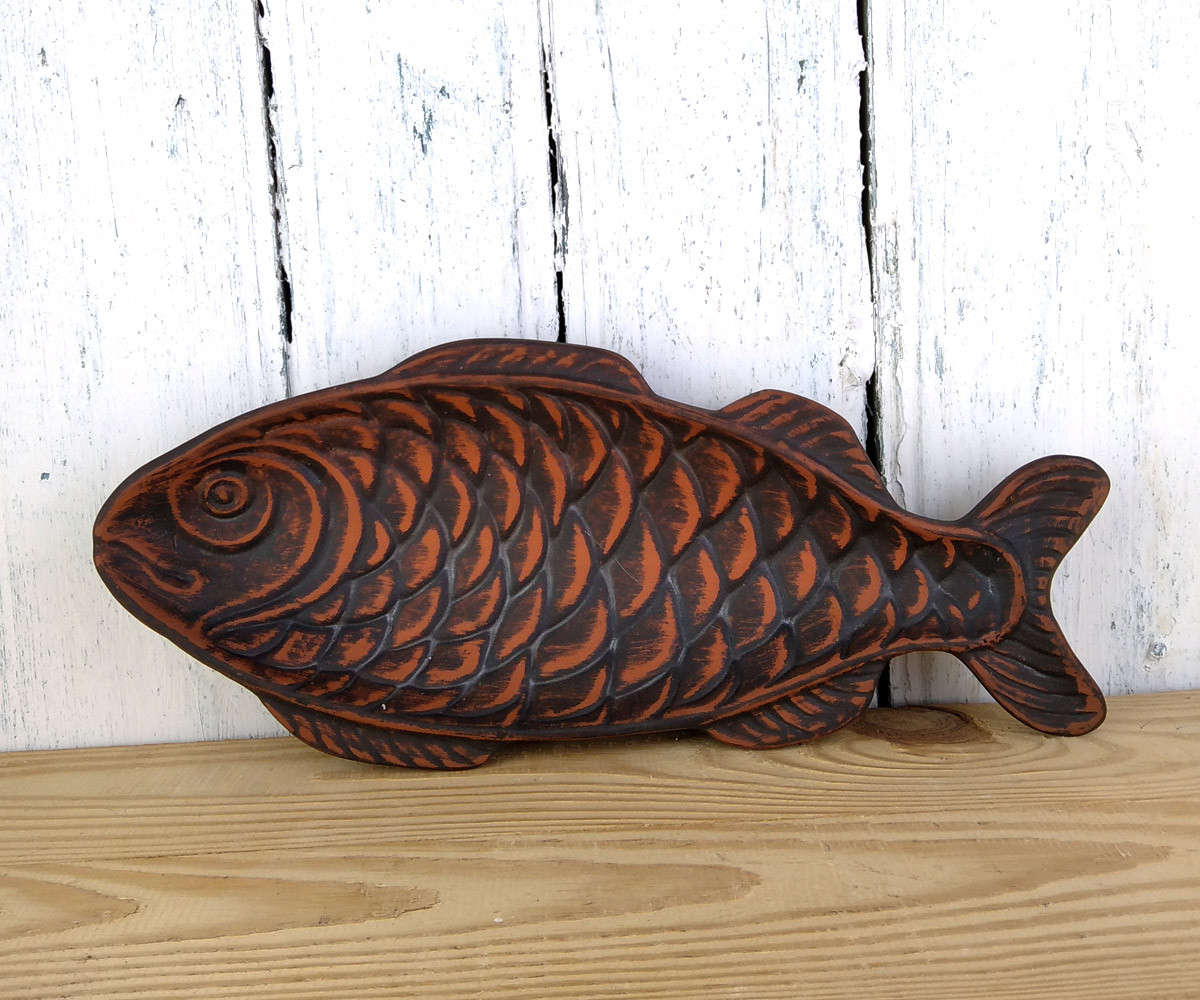 Глиняна форма для запікання риби "Форель" 36 х 15 см
