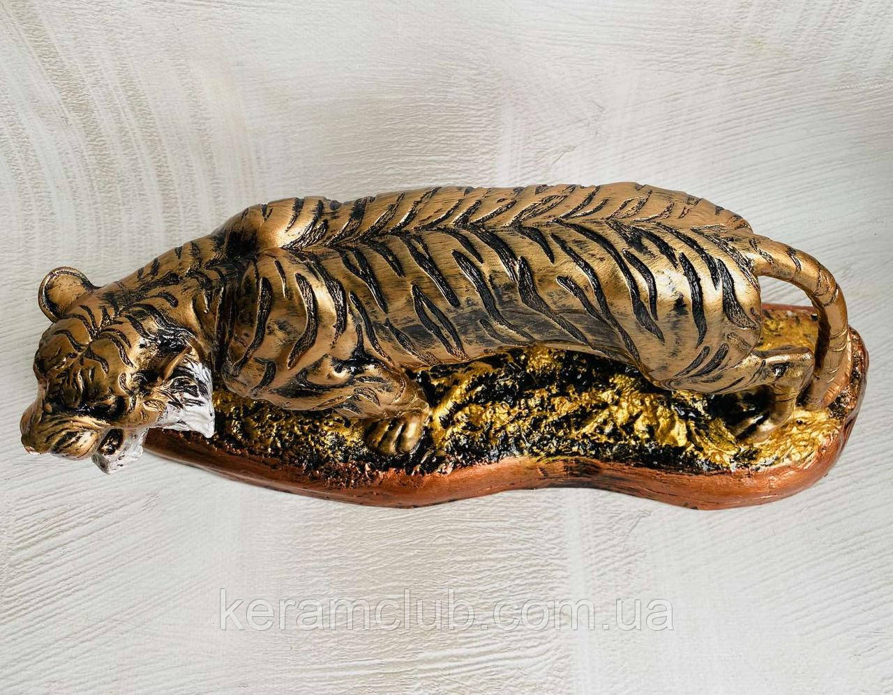 Сувенир Тигр рычащий h 15 см - фото 4 - id-p1077625356