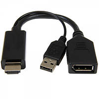 Адаптер-перехідник HDMI на DisplayPort Cablexpert A-HDMIM-DPF-01 4K 30Hz