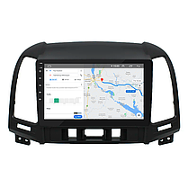 Штатна магнітола Lesko для Hyundai Santa Fe II Рестайлінг 2009-2012 9" 2/32Gb Wi-Fi Base GPS Android Хюндай, фото 4