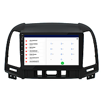 Штатна магнітола Lesko для Hyundai Santa Fe II Рестайлінг 2009-2012 9" 2/32Gb Wi-Fi Base GPS Android Хюндай, фото 5