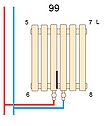 Дизайнерський трубчастий радіатор Betatherm Quantum 1 H-1800 мм, L-485 мм, фото 5