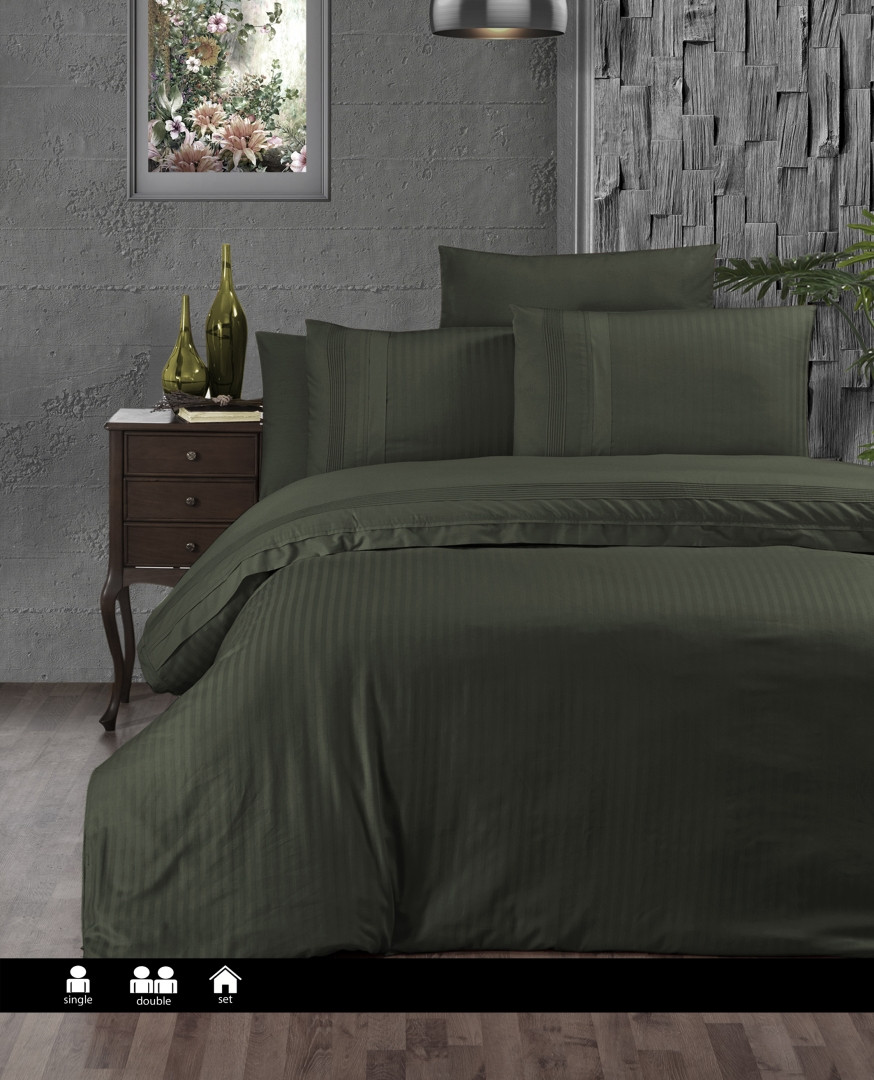 Постільна білизна First Choice Deluxe Ranforce Dark Series — Gala Dark Green