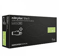 Перчатки нитриловые Mercator Medical NITRYLEX PROTECT Black S