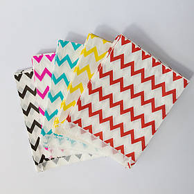 Кольорові паперові пакети 170*30*230 мм упаковка 100 шт Набір пакетів подарункових паперових маленьких