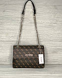 Жіноча сумка на плече Guess (3385) коричнева, фото 5