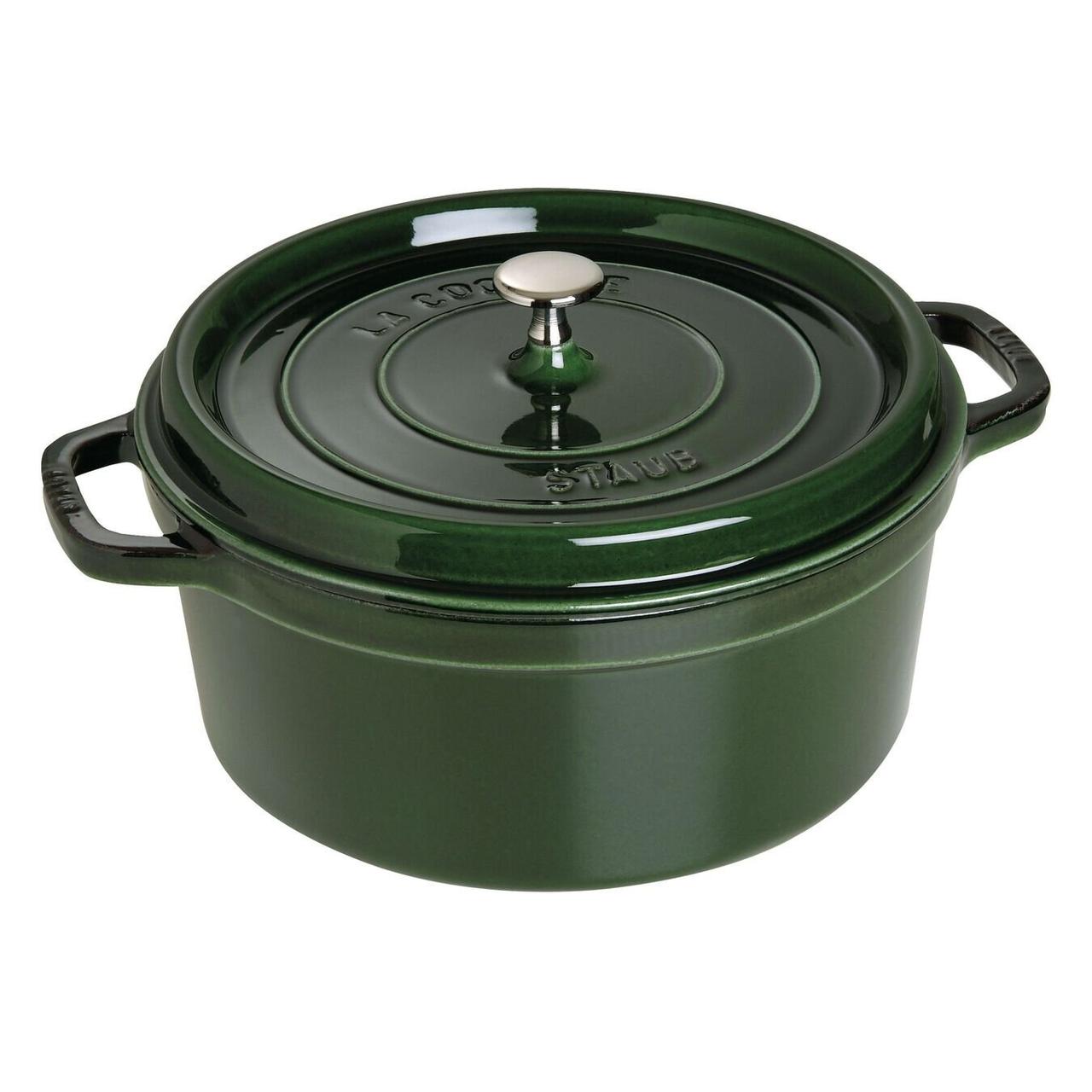 Каструля чавунна кругла Staub 28 см 6.7 л базилік 11092885-B