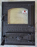 Чугунные дверцы для печки, мангала "Версаче" 365*480