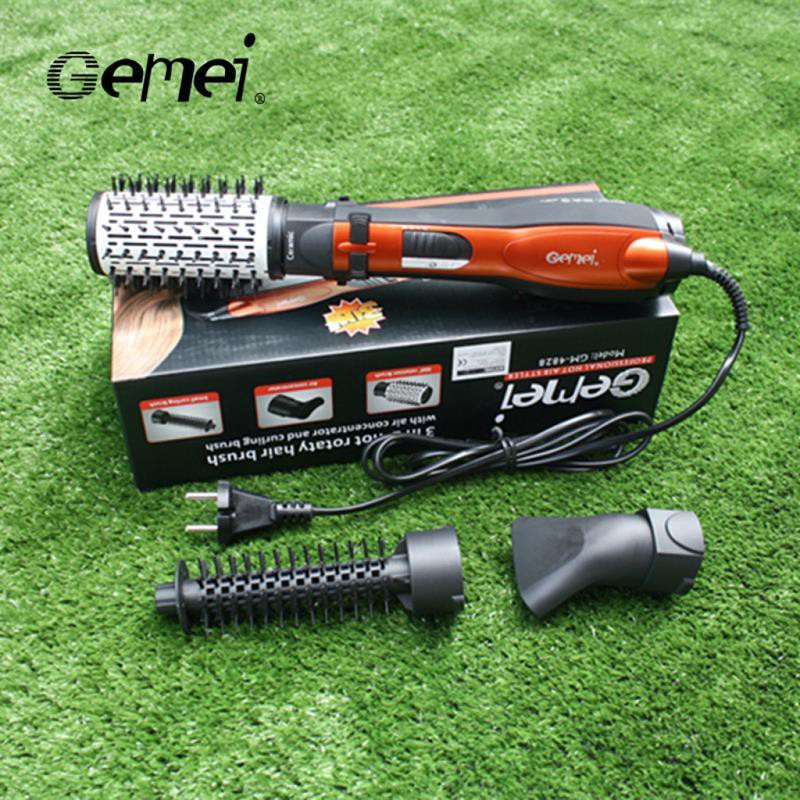 Фен-щітка, стайлер з насадками Gemei GM-4828 з обертовою насадкою