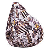 Крісло груша Велюр Принт TIA-SPORT S - 90-60 см, фото 6