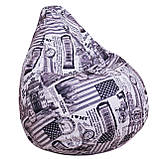 Крісло груша Велюр Принт TIA-SPORT S - 90-60 см, фото 7