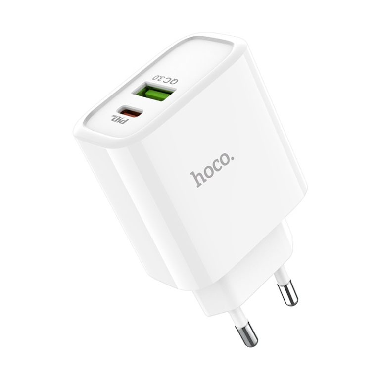 Мережевий адаптер живлення Hoco C57A White HOCO Speed C57A | Type-C/USB, PD/QC3.0, 3A|