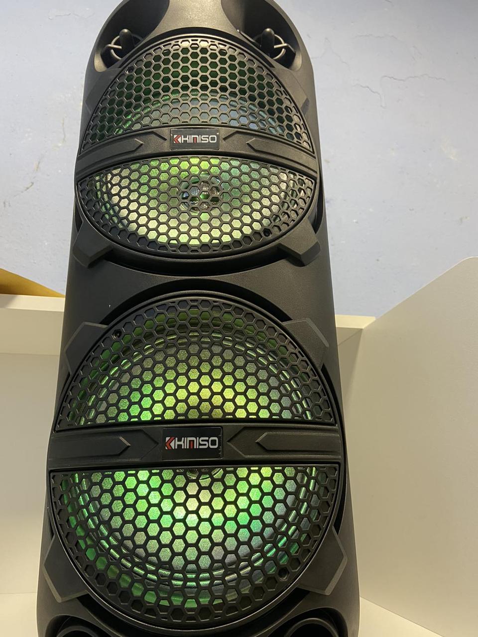 Портативна колонка Kimiso QS-223 з дротовим мікрофоном, пультом, Bluetooth, FM радіо, MP3