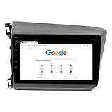 Al Штатна магнітола для Honda Civic IX 2011-2015 екран 9" 2/32Gb Wi-Fi GPS Base Android, фото 3