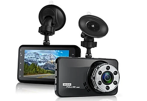 Відеореєстратор T638 WDR Full HD з нічною зйомкою, 1 камера 3" екран