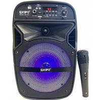 Колонка міні-валіза USB, SD, FM, AUX, Bluetooth зі світломузкою KIPO KB-Q10