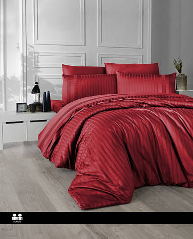 Постільна білизна First Choice Deluxe Satin Dark Series Євро - New Trend Red, фото 1