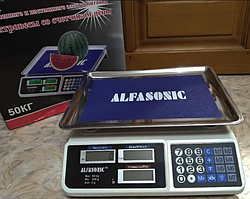 Торгові електронні ваги Alfasonic AS-A072 до 50 кг