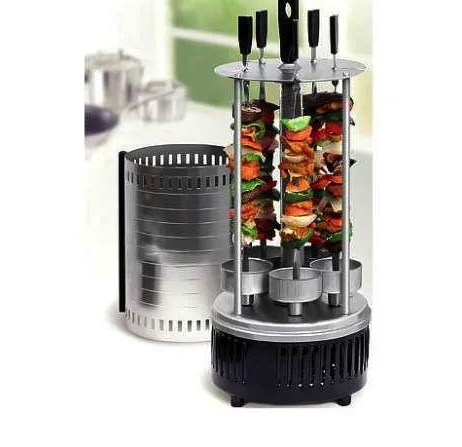 Електрошашшличниця на 6 шампурів шашличниця 1000W, електромангал, мангал, шашлик будинку, фото 1