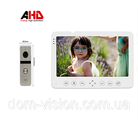 Комплект HD Відеодомофона DOM AHD 7W + панель виклику, фото 2