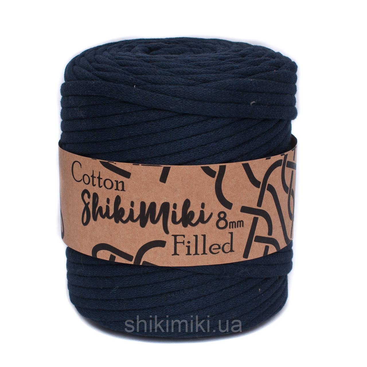 Трикотажний шнур Cotton Filled 8 mm, колір Синій