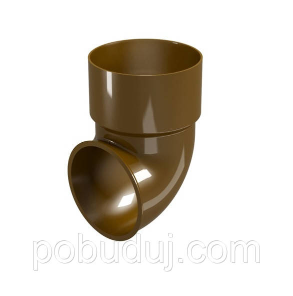Коліно зливне 87,5° Regenau 80 коричневе, фото 1