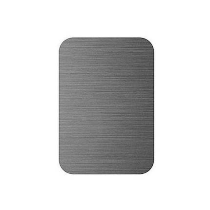 Металева пластина для магнітного тримача телефона Alitek 35x45 мм Graphite Brushed, фото 1
