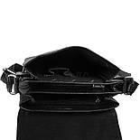 Чоловіча сумка із натуральної шкіри Desisan 350-01 чорна, фото 4