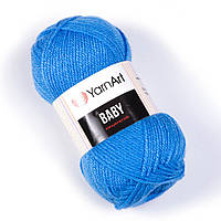 Yarnart BABY (Бейбі) № 600 синій (Пряжа дитяча, нитки для в'язання)