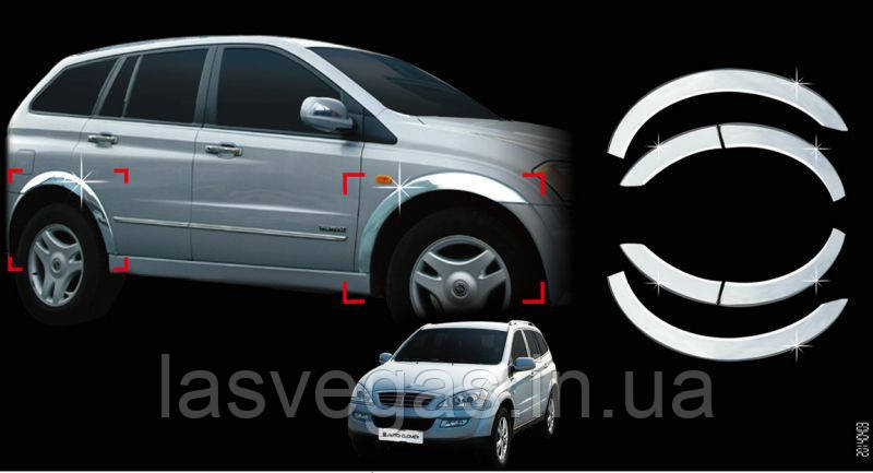 Хром на колісні арки Ssang Yong Kyron 2005- (Autoclover A349)