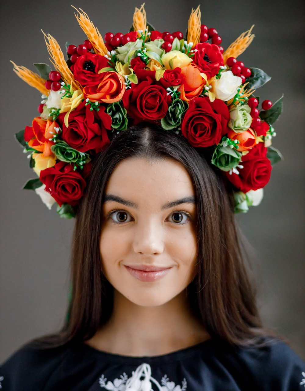 Вінок Сценічний  з довгими стрічками, фото 1