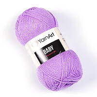 Yarnart BABY (Бейбі) № 9560 бузок (Пряжа дитяча, нитки для в'язання)