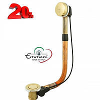 Золотой сифон для ванны удлиненный 64 см EMMEVI CO1311L OR