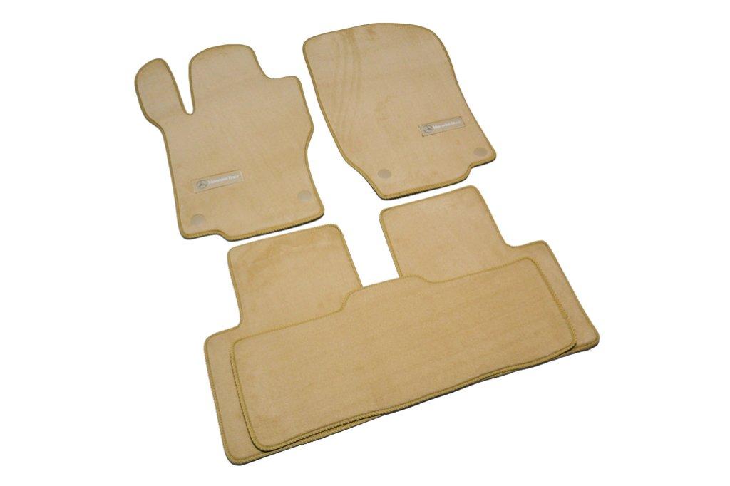 Велюрові килимки в салон Mercedes ML/GL/GLE166 (2011-) бежеві Premium, фото 1