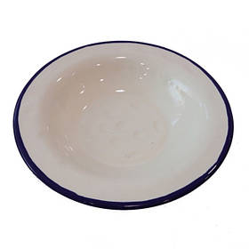 Тарілка для пасти 20 см біла (Pro Ceramics) Синя стрічка