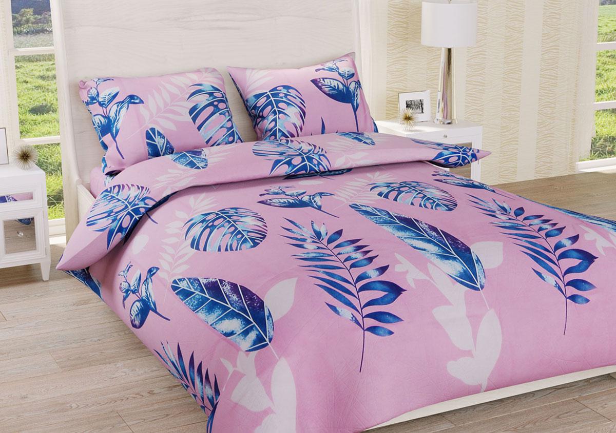 Постільна білизна Ранфорс Органік Р 437 Leleka-Textile полуторний кольоровий сімейний, фото 1