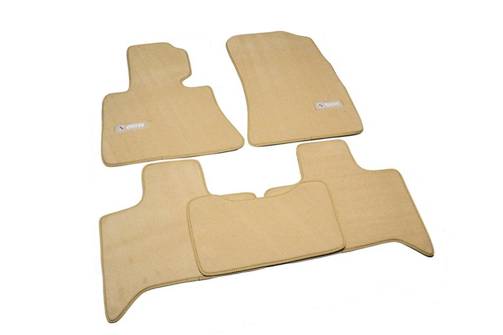 Велюрові килимки в салон BMW X5 (Е53) (1999-2006) бежеві Premium, фото 1