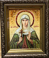 Св. Дария икона именная из янтаря, Ікона іменна з бурштину "Св. Дарія