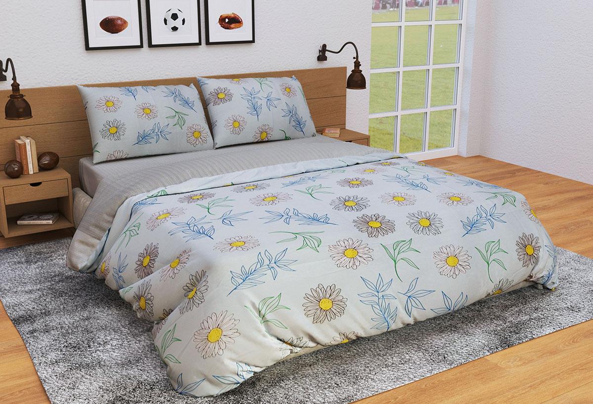 Постільна білизна Ранфорс Органік Р 538Д Leleka-Textile полуторний кольоровий, фото 1
